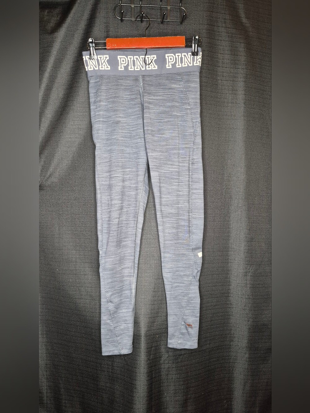 PINK Victoria's Secret Heathered Logo Waist Leggings